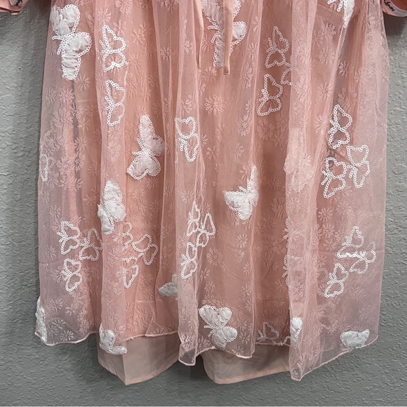 For love and lemons light peach lace mini dress in size small - Picture 5 of 16